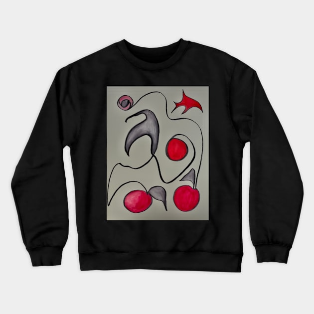 Apples and Lines Crewneck Sweatshirt by Sarah Curtiss